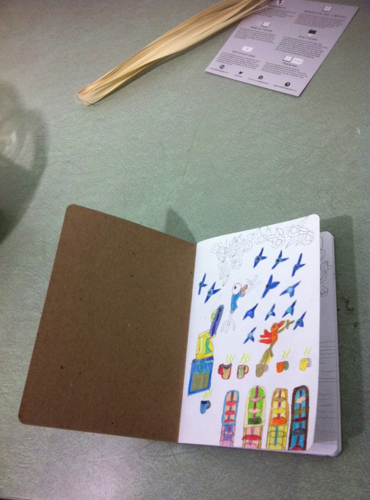 Margie's first sketchbook page