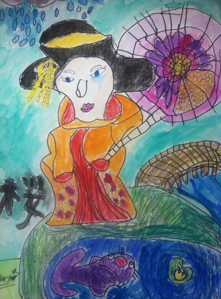 Bradley's painting of a traditional Japanese Geisha